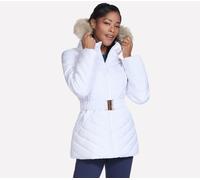 Skechers On-The-GO GO SHIELD Cozy Fit Belted Parka Top in Weiss, Größe Groß