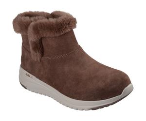Skechers On-the-GO Stellar - Gemütliche Leder-Winterstiefel für Damen in Schokoladenbraun EU 38 / UK 5