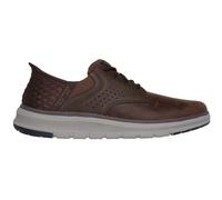 Slip-On Sneaker SKECHERS "ORELL-YATES" Gr. 43, braun (dunkelbraun), Herren, Leder, Lederimitat, Schuhe, Slipper, Sneaker, Freizeitschuh mit Slip-Ins Technologie (70534932-43) dunkelbraun