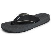 Zehentrenner SKECHERS "QUILL - BOARD VIEW", Herren, Gr. 41, schwarz, Lederimitat, Schuhe Zehentrenner, Sommerschuh, Strandschuh, Badeschuh mit Memory Foam (63060409-41) schwarz
