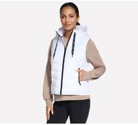Skechers Performance Elite Cozy Fit Hooded Vest in Weiss, Größe Medium