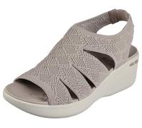 Skechers Pier Lite Damen-Häkelsandalen, Taupe, 35 EU