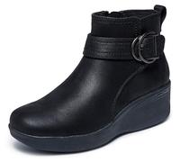 Skechers Pier-lite-Forever Chic Stiefelette für Damen, Schwarz/Schwarz, 40 EU