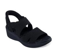 Skechers Pier-Lite Slip-In Sneaker für Damen, Schwarz/Schwarz, 7