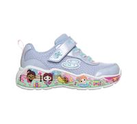 Lauflernschuh SKECHERS "PLAY SCENE-FUN SQUAD", Baby, Gr. 26, hellblau, flieder, Lederimitat, Mesh, animal-print, kontrastfarbene Details, Schuhe Lauflernschuh, Sneaker mit bunten Motiven verziert, Grö