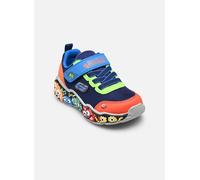 SKECHERS Sneaker Play Scene Kinder Gr. 21 – navy multifarben, Lederimitat & Mesh, Kontrastdetails