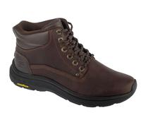 Skechers Pollard Waylon Slip-Ins für Herren, entspannte Passform, Freizeitstiefel, rotbraunes Leder/Synthetik, Größe 40
