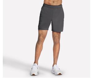 Skechers Premier 7 Inch Shorts in Schwarz/Grau, Größe Klein