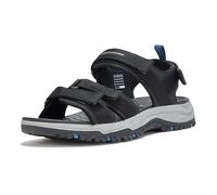Skechers Prewitt Herren-Sandalen mit vier Riemen, offene Zehenpartie, Schwarz, 46 EU