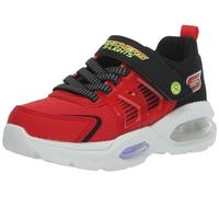 Skechers Prismatrons Sneaker, Red Synthetic Textile Black Yellow Trim, 35 EU