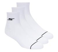 Skechers Quarter Premium Basic Socken - 3 Pack in Weiss, Größe Groß
