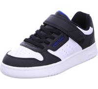 Lauflernschuh SKECHERS "QUICK STREET", Baby, Gr. 22, schwarz-weiß (schwarz, weiß), Lederimitat, Schuhe Lauflernschuh, Retro Sneaker mit Klettverschluss, Größenschablone zum Download (99526847-22) schw