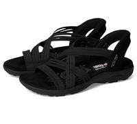 Skechers Reggae Slim - Simply Stretch - Strappy Gore Open Toe Sling Back Sandal Black