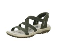 Skechers Damen-Turnschuhe Reggae Slim Stretch Flex – Olive Knit Gore – 38 EU