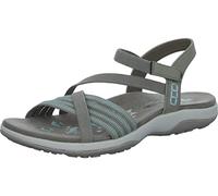 Riemchensandale SKECHERS "REGGAE SLIM-SUMMER HEAT" Gr. 40, grau (taupe) Damen Schuhe Sandalen in veganer Verarbeitung (10097302-40)