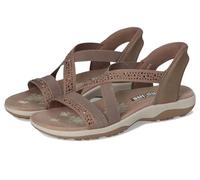 Skechers Sandalen Reggae Slim Summer Sparkle Bequeme Damen Mocha Größe 38