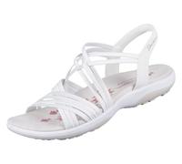 Sandale SKECHERS "REGGAE SLIM-SUNNYSIDE" Gr. 42, weiß Damen Schuhe Keilsandaletten mit Skechers Memory Foam Dämpfung (27571769-42)
