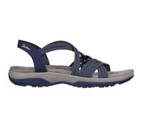 Skechers Damensandale REGGAE SLIM TURN IT UP mit elastischen Riemchen Navy Größe 39
