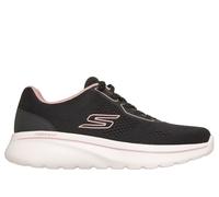 Skechers Relaxed Fit: GO WALK Arch Fit N-Joy - Ellie Shoes in Schwarz/Rosa, Größe 38.5, Vegan, in der Maschine waschbar