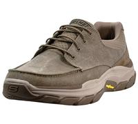 Skechers Respected-Loleto Moc Toe Bungee Lace Slip On für Herren, Khaki, 45 EU