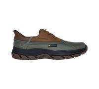 Skechers Herren Respected Tanzier Slip-InTurnschuhe, Olive Leather/Duraleather/Brown Trim, 47.5 EU