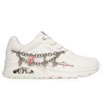 Skechers Rolling Stones: UNO - Rock N' Charm Shoes in Weiss, Größe 38