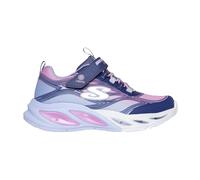 Sneaker SKECHERS "COSMIC GLOW LIGHTS", Mädchen, Gr. 32, bunt (navy, multi), Lederimitat, Textil, kontrastfarbene Details, Schuhe Sneaker, Klettschuh mit Glitzer, Größenschablone zum Download (96417427