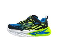 Sneaker SKECHERS "FLEX-GLOW ULTRA", Mädchen, Gr. 28, bunt (schwarz, neongelb), Lederimitat, Textil, Mesh, kontrastfarbene Details, Schuhe Sneaker, Klettschuh zum Schlüpfen, Größenschablone zum Downloa