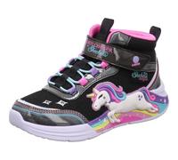Skechers S Lights Unicorn Chaser Jumping Magic Kinder Hightop Sneaker Glitzer Schwarz mit Einhorn. schwarz Gr. 29
