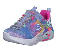 Skechers Girls Sneaker, Pink Sparkle Mesh/Turquoise Trim, 42.5 EU