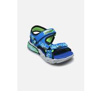 Skechers Sandale Mega-Splash 4K – flach, Klettverschluss – Blau/Lime Größe 30 Jungen