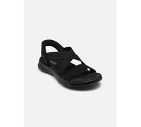 Skechers Go Walk Flex Damen-Sandalen - Glimmer Up Hands Free Slip-Ins, Schwarz/Schwarz, 9