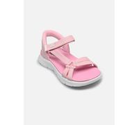 Sandale SKECHERS "GO WALK FLEX SANDAL", Mädchen, Gr. 35, hellrosa, kombiniert, Textil, Schuhe Sandale, Sommerschuh mit Klettverschluss, Größenschablone zum Download (64889967-35) hellrosa, kombiniert