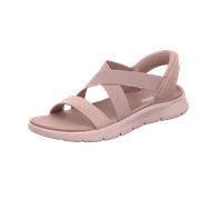 Skechers Damen Go Walk Flex Sandale - Glimmer Up, freihändig anziehbare Slip-ins, Taupe, 35 EU