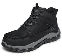Skechers Santoro Herren-Slip-Ins, Leder, Nano, Sicherheitsstiefel, Industriestiefel, Moc, Schwarz, 14 Wide