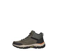 Skechers Schnürstiefelette Santoro Hopkins – Leder/Synthetiknetz, Oliv – Herren Gr. 46