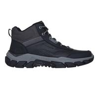 Trekkingschuh SKECHERS "SANTORO-HOPKINS", Herren, Gr. 40, schwarz, Leder, Synthetik, Mesh, casual, Schuhe, Freizeitschuh, Schnürboots mit Air-Cooled Memory Foam (20402062-40) schwarz