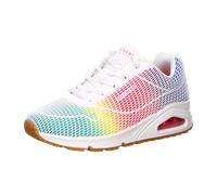Skechers Uno Schuhe weiß bunt Netz-Struktur 155131 - Größe 40