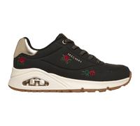 Skechers - Schnürschuhe Profilsohle flach Schwarz - Gr. - 36
