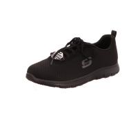 Skechers - Schnürschuhe Profilsohle flach schwarz - Gr. - 38