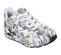 Skechers Damen Uno-Process Sketch Sneaker, Weiß/mehrfarbig, 36 EU