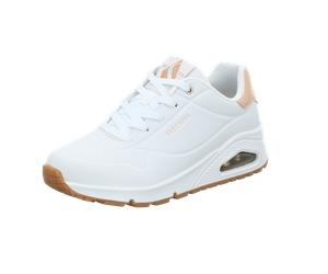 Skechers - Schnürschuhe Profilsohle flach Weiß - Gr. - 38
