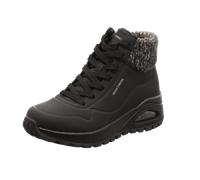Skechers - Schnürstiefel flach gefüttert black - Gr. - 37