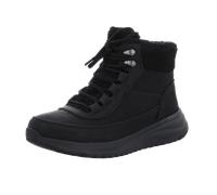 Skechers - Schnürstiefel flach gefüttert black - Gr. - 38