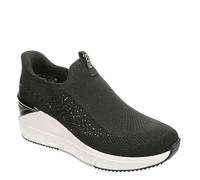 Skechers Schuhe zum Hineinschlüpfen für Damen: Die Triple-Wedge Milee Keilabsatzschuhe, Schwarz/Weiß, 36.5 EU