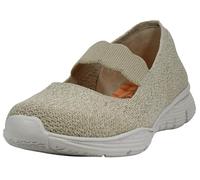 Skechers Seager - Power Hitter - Mary Jane-Damenschuhe, technisches Strickmaterial, Natürlich, 37.5 EU