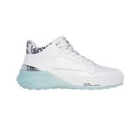 Sneaker SKECHERS "SIZZLE-SNOOP SIZZLE BUCKETS", Herren, Gr. 41, weiß, Leder, modisch, Schuhe, Schnürschuh, Freizeitschuh, MidCut mit Air-Cooled Memory Foam (48168335-41) weiß