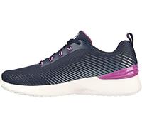 Skechers Skech-air Dynamight Damen-Sneaker, Marineblaues Netzgewebe mit violettem Rand, 41 EU
