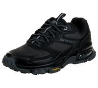 Skechers Skech-air Envoy Sl nvoy-Sneaker für Herren, Schwarzes Leder, Synthetik-Textilbesatz, 46 EU