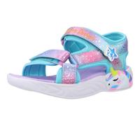 Sandale SKECHERS KIDS "UNICORN DREAMS SANDAL MAJESTIC BLISS" Gr. 33, bunt (lila, türkis, hellrosa) Kinder Schuhe Sandale mit blinkender Einhorn-Applikation (99684153-33)